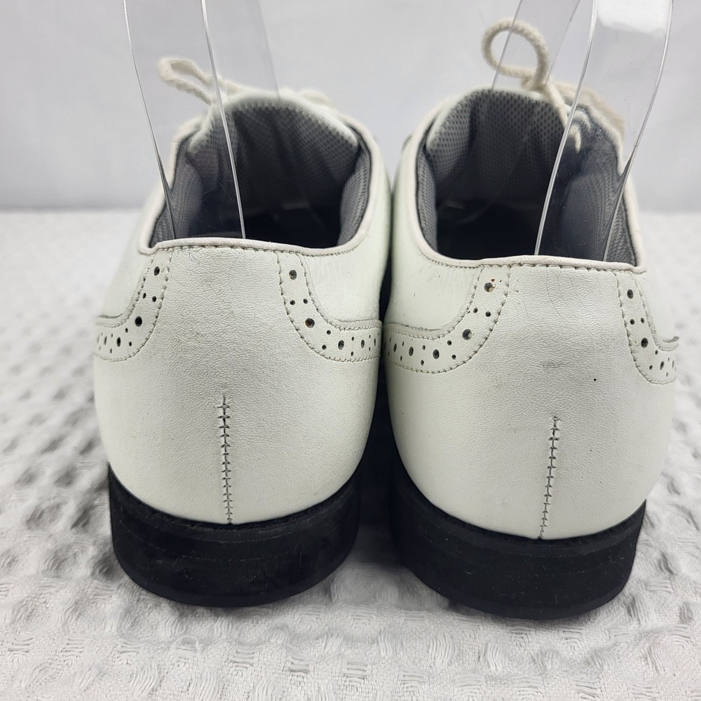 Footjoy Softjoys Terrains Wing Tip Golf Shoes Women's 9 White Lace Up Spiked - Picture 4 of 7